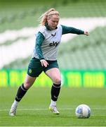 22 September 2023; Amber Barrett during a Republic of Ireland women training session at the Aviva Stadium in Dublin. Photo by Stephen McCarthy/Sportsfile