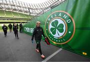 22 September 2023; Goalkeeper Grace Moloney during a Republic of Ireland women training session at the Aviva Stadium in Dublin. Photo by Stephen McCarthy/Sportsfile