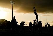 22 September 2023; A general view of a line-out during the pre season friendly match between Connacht and Munster at The Sportsground in Galway. Photo by Ben McShane/Sportsfile