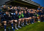 22 September 2023; Leinster substitutes during the pre season friendly match between Leinster and Ulster at Navan RFC in Navan, Meath. Photo by David Fitzgerald/Sportsfile