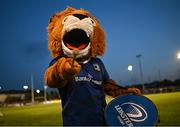 22 September 2023; Leinster mascot Leo the Lion during the pre season friendly match between Leinster and Ulster at Navan RFC in Navan, Meath. Photo by David Fitzgerald/Sportsfile