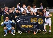 22 September 2023; Galway United players celebrate after winning the SSE Airtricity Men’s First Division match against Kerry at Mounthawk Park in Tralee, Kerry. Photo by Piaras Ó Mídheach/Sportsfile