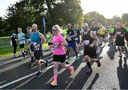 23 September 2023; Agnieszka Jastrzebska, centre, and Tamosz Jastrzebski, right, from Dublin, pictured at the 2023 Irish Life Dublin Half Marathon which took place on Saturday 23rd of September at Phoenix Park in Dublin. Photo by David Fitzgerald/Sportsfile