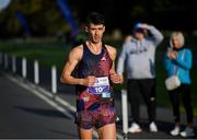 23 September 2023; Tudor Mircea Moldovan, Clonliffe Harriers AC, Dublin, warms up before the 2023 Irish Life Dublin Half Marathon which took place on Saturday 23rd of September at Phoenix Park in Dublin. Photo by David Fitzgerald/Sportsfile