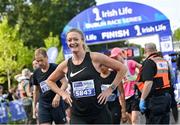 23 September 2023; Helen Plass, from Dublin, after finishing the 2023 Irish Life Dublin Half Marathon which took place on Saturday 23rd of September at Phoenix Park in Dublin. Photo by David Fitzgerald/Sportsfile