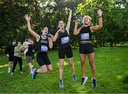 23 September 2023; Finishers celebrate after the 2023 Irish Life Dublin Half Marathon which took place on Saturday 23rd of September at Phoenix Park in Dublin. Photo by David Fitzgerald/Sportsfile