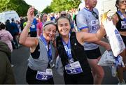 23 September 2023; Siobhan Smith, left, and Edel Murray, from Dublin, after the 2023 Irish Life Dublin Half Marathon which took place on Saturday 23rd of September at Phoenix Park in Dublin. Photo by David Fitzgerald/Sportsfile