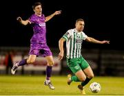22 September 2023; Darren Craven of Bray Wanderers in action against Darragh Levingston of Wexford during the SSE Airtricity Men's First Division match between Wexford and Bray Wanderers at Ferrycarrig Park in Wexford. Photo by Michael P Ryan/Sportsfile