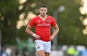 22 September 2023; Shay McCarthy of Munster during the pre season friendly match between Connacht and Munster at The Sportsground in Galway. Photo by Ben McShane/Sportsfile