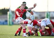 22 September 2023; Ethan Coughlan of Munster during the pre season friendly match between Connacht and Munster at The Sportsground in Galway. Photo by Ben McShane/Sportsfile