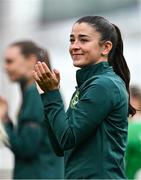 23 September 2023; Marissa Sheva of Republic of Ireland after the UEFA Women's Nations League B1 match between Republic of Ireland and Northern Ireland at Aviva Stadium in Dublin. Photo by Ben McShane/Sportsfile