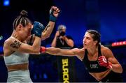 23 September 2023; Chiara Penco, left, in action against Mackenzie Stiller in their Women's Strawweight bout during the Bellator 299 at 3 Arena in Dublin. Photo by David Fitzgerald/Sportsfile