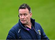 23 September 2023; Kilmacud Crokes backroom team member Bernard Flynn at half-time during the Dublin Senior Football Championship quarter-final match between Kilmacud Crokes and Ballymun Kickhams at Parnell Park in Dublin. Photo by Piaras Ó Mídheach/Sportsfile