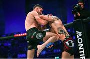 23 September 2023; Darragh Kelly, left, in action against Jelle Zeegers in their Featherweight bout during the Bellator 299 at 3 Arena in Dublin. Photo by David Fitzgerald/Sportsfile