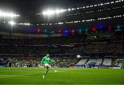 23 September 2023; Jonathan Sexton of Ireland warms-up before the 2023 Rugby World Cup Pool B match between South Africa and Ireland at Stade de France in Paris, France. Photo by Harry Murphy/Sportsfile