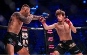 23 September 2023; Ciarán Clarke, right, in action against Przemyslaw Górny in their Catchweight bout during the Bellator 299 at 3 Arena in Dublin. Photo by David Fitzgerald/Sportsfile