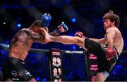 23 September 2023; Ciarán Clarke, right, in action against Przemyslaw Górny in their Catchweight bout during the Bellator 299 at 3 Arena in Dublin. Photo by David Fitzgerald/Sportsfile