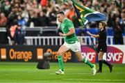 23 September 2023; Jonathan Sexton of Ireland makes his way onto the pitch before the 2023 Rugby World Cup Pool B match between South Africa and Ireland at Stade de France in Paris, France. Photo by Harry Murphy/Sportsfile