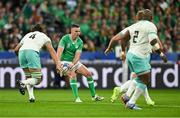 23 September 2023; Jonathan Sexton of Ireland passes the ball during the 2023 Rugby World Cup Pool B match between South Africa and Ireland at Stade de France in Paris, France. Photo by Brendan Moran/Sportsfile