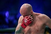 23 September 2023; Peter Queally after his Welterweight bout against Daniele Miceli during the Bellator 299 at 3 Arena in Dublin. Photo by David Fitzgerald/Sportsfile