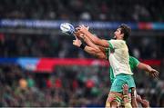 23 September 2023; Eben Etzebeth of South Africa contests a line-out with Peter O'Mahony of Ireland during the 2023 Rugby World Cup Pool B match between South Africa and Ireland at Stade de France in Paris, France. Photo by Ramsey Cardy/Sportsfile