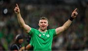23 September 2023; Peter O'Mahony of Ireland celebrates victory in the 2023 Rugby World Cup Pool B match between South Africa and Ireland at Stade de France in Paris, France. Photo by Brendan Moran/Sportsfile