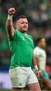 23 September 2023; Dave Kilcoyne of Ireland celebrates after the 2023 Rugby World Cup Pool B match between South Africa and Ireland at Stade de France in Paris, France. Photo by Brendan Moran/Sportsfile