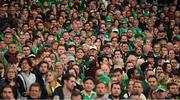 23 September 2023; Ireland supporters during the 2023 Rugby World Cup Pool B match between South Africa and Ireland at Stade de France in Paris, France. Photo by Brendan Moran/Sportsfile
