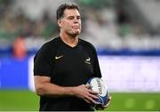 23 September 2023; South Africa director of rugby Rassie Erasmus before the 2023 Rugby World Cup Pool B match between South Africa and Ireland at Stade de France in Paris, France. Photo by Ramsey Cardy/Sportsfile