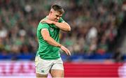 23 September 2023; Garry Ringrose of Ireland after a tackle on Damian de Allende of South Africa during the 2023 Rugby World Cup Pool B match between South Africa and Ireland at Stade de France in Paris, France. Photo by Ramsey Cardy/Sportsfile