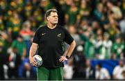 23 September 2023; South Africa director of rugby Rassie Erasmus before the 2023 Rugby World Cup Pool B match between South Africa and Ireland at Stade de France in Paris, France. Photo by Harry Murphy/Sportsfile