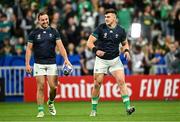 23 September 2023; Rob Herring, left, and Dan Sheehan of Ireland the 2023 Rugby World Cup Pool B match between South Africa and Ireland at Stade de France in Paris, France. Photo by Harry Murphy/Sportsfile