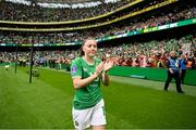 23 September 2023; Lucy Quinn of Republic of Ireland after the UEFA Women's Nations League B1 match between Republic of Ireland and Northern Ireland at Aviva Stadium in Dublin. Photo by Stephen McCarthy/Sportsfile