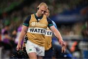 23 September 2023; Watter carrier Keith Earls of Ireland during the 2023 Rugby World Cup Pool B match between South Africa and Ireland at Stade de France in Paris, France. Photo by Brendan Moran/Sportsfile