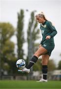 24 September 2023; Savannah McCarthy during a Republic of Ireland women training session at MTK Budapest Training Ground in Budapest, Hungary. Photo by Stephen McCarthy/Sportsfile