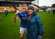 24 September 2023; Michael Brazil of Tullamore celebrates with his mother Liz after the Offaly County Senior Football Championship final match between Ferbane and Tullamore at Glenisk O'Connor Park in Tullamore, Offaly. Photo by Eóin Noonan/Sportsfile