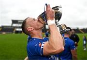24 September 2023; Declan Hogan of Tullamore celebrates with the cup after the Offaly County Senior Football Championship final match between Ferbane and Tullamore at Glenisk O'Connor Park in Tullamore, Offaly. Photo by Eóin Noonan/Sportsfile