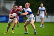 24 September 2023; James O'Kane of Raheny in action against Sean Lambe of St Vincents during the Dublin Senior Football Championship quarter-final match between Raheny and St Vincents at Parnell Park in Dublin. Photo by Tyler Miller/Sportsfile