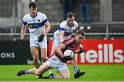 24 September 2023; Brian Fenton of Raheny is tackled by Shane O'Leary of St Vincents during the Dublin Senior Football Championship quarter-final match between Raheny and St Vincents at Parnell Park in Dublin. Photo by Tyler Miller/Sportsfile