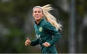 24 September 2023; Savannah McCarthy during a Republic of Ireland women training session at MTK Budapest Training Ground in Budapest, Hungary. Photo by Stephen McCarthy/Sportsfile