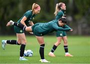 24 September 2023; Marissa Sheva during a Republic of Ireland women training session at MTK Budapest Training Ground in Budapest, Hungary. Photo by Stephen McCarthy/Sportsfile