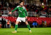 15 September 2023; Ruairi Keating of Cork City during the Sports Direct Men’s FAI Cup quarter final match between Cork City and Wexford at Turner's Cross in Cork. Photo by Eóin Noonan/Sportsfile