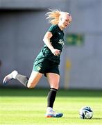 25 September 2023; Louise Quinn during a Republic of Ireland women training session at Hidegkuti Nándor Stadium in Budapest, Hungary. Photo by Stephen McCarthy/Sportsfile