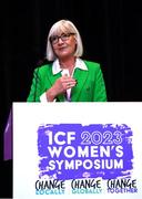 26 September 2023; CEO of Canoeing Ireland Moira Aston during an ICF Women in Sport Symposium at the Grand Hotel Malahide in Dublin. Photo by Matt Browne/Sportsfile