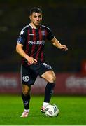 25 September 2023; Jordan Flores of Bohemians during the SSE Airtricity Men's Premier Division match between Bohemians and Shelbourne at Dalymount Park in Dublin. Photo by Tyler Miller/Sportsfile