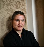 26 September 2023; Katie Taylor poses for a portrait before the official pre-fight press conference, at The Westin Hotel in Dublin, ahead of the highly anticipated rematch between Chantelle Cameron and Katie Taylor on November 25th. Photo by David Fitzgerald/Sportsfile