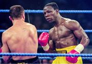 18 March 1995; Chris Eubank of England, right, and Steve Collins of Ireland during their WBO World Super-Middleweight Title fight at the Green Glens Arena Millstreet in Cork, Ireland. Photo by David Maher/Sportsfile