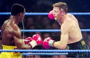 18 March 1995; Steve Collins of Ireland, right, and Chris Eubank of England during their WBO World Super-Middleweight Title fight at the Green Glens Arena Millstreet in Cork, Ireland. Photo by David Maher/Sportsfile