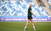 26 September 2023; Louise Quinn of Republic of Ireland before the UEFA Women's Nations League B1 match between Hungary and Republic of Ireland at Hidegkuti Nándor Stadium in Budapest, Hungary. Photo by Stephen McCarthy/Sportsfile