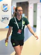 26 September 2023; Megan Connolly of Republic of Ireland before the UEFA Women's Nations League B1 match between Hungary and Republic of Ireland at Hidegkuti Nándor Stadium in Budapest, Hungary. Photo by Stephen McCarthy/Sportsfile